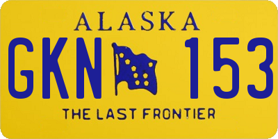 AK license plate GKN153