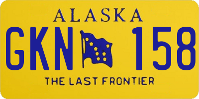 AK license plate GKN158