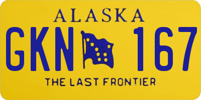 AK license plate GKN167