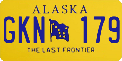 AK license plate GKN179