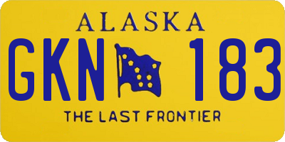 AK license plate GKN183