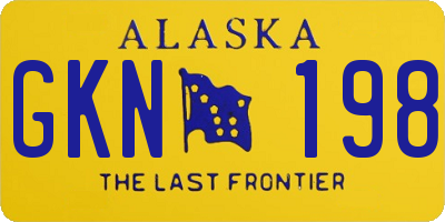 AK license plate GKN198