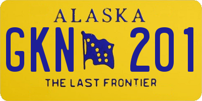 AK license plate GKN201