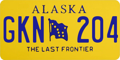 AK license plate GKN204