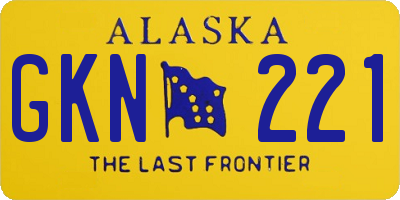 AK license plate GKN221