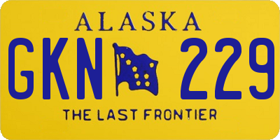 AK license plate GKN229