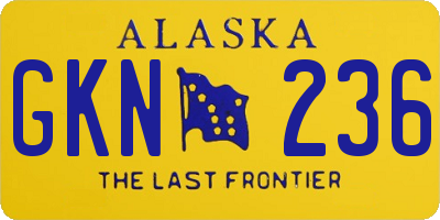 AK license plate GKN236