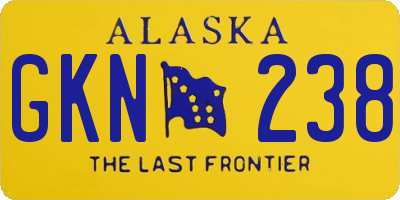 AK license plate GKN238