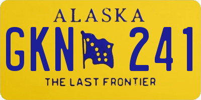 AK license plate GKN241