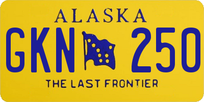 AK license plate GKN250