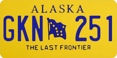 AK license plate GKN251