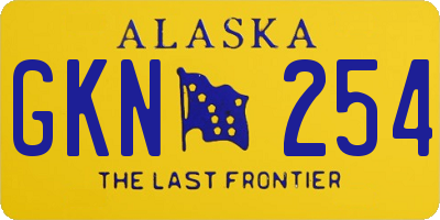 AK license plate GKN254