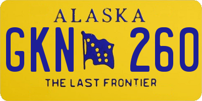 AK license plate GKN260