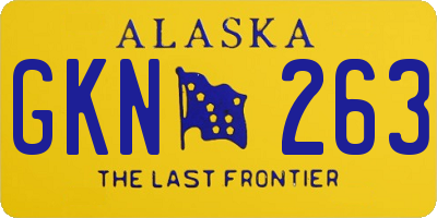 AK license plate GKN263