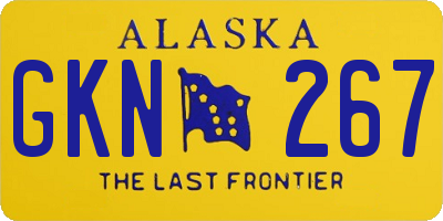 AK license plate GKN267