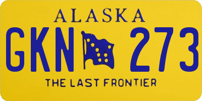 AK license plate GKN273