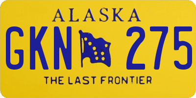 AK license plate GKN275