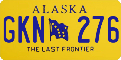 AK license plate GKN276