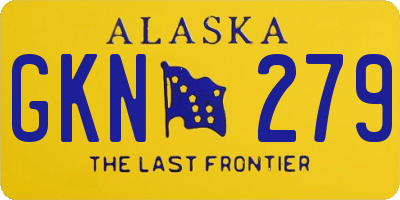 AK license plate GKN279