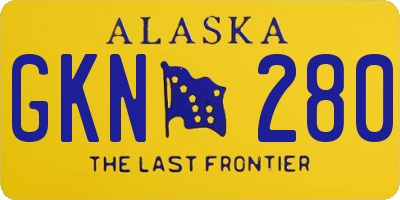 AK license plate GKN280