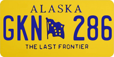 AK license plate GKN286