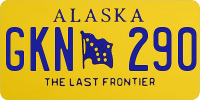 AK license plate GKN290