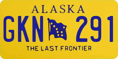 AK license plate GKN291
