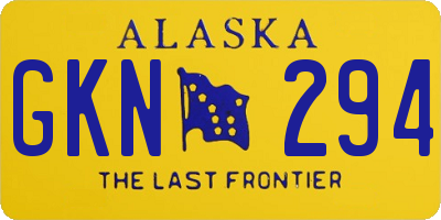 AK license plate GKN294