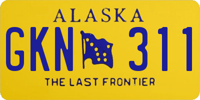 AK license plate GKN311