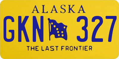 AK license plate GKN327