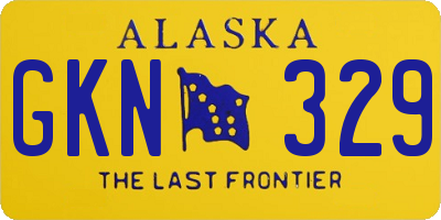 AK license plate GKN329