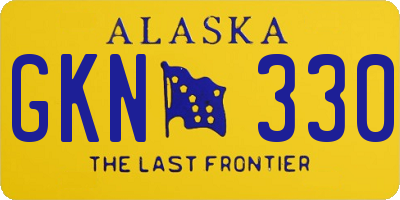 AK license plate GKN330