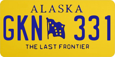AK license plate GKN331