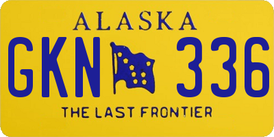 AK license plate GKN336