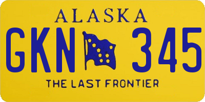 AK license plate GKN345