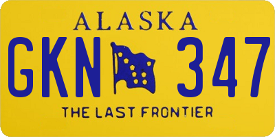 AK license plate GKN347