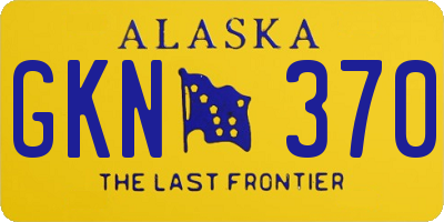 AK license plate GKN370