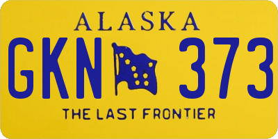 AK license plate GKN373