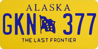 AK license plate GKN377