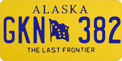 AK license plate GKN382