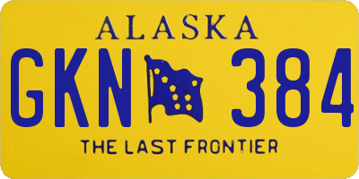 AK license plate GKN384