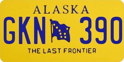 AK license plate GKN390