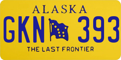 AK license plate GKN393