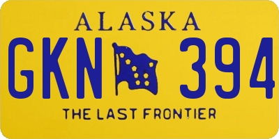 AK license plate GKN394