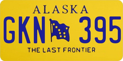 AK license plate GKN395