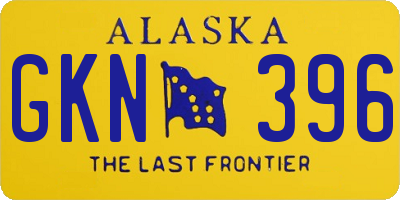 AK license plate GKN396