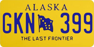AK license plate GKN399