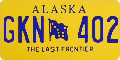 AK license plate GKN402