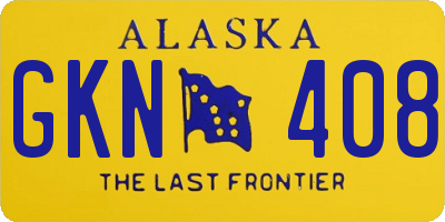 AK license plate GKN408