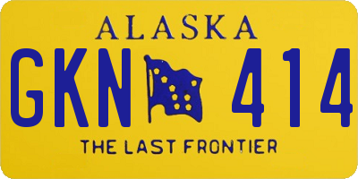 AK license plate GKN414